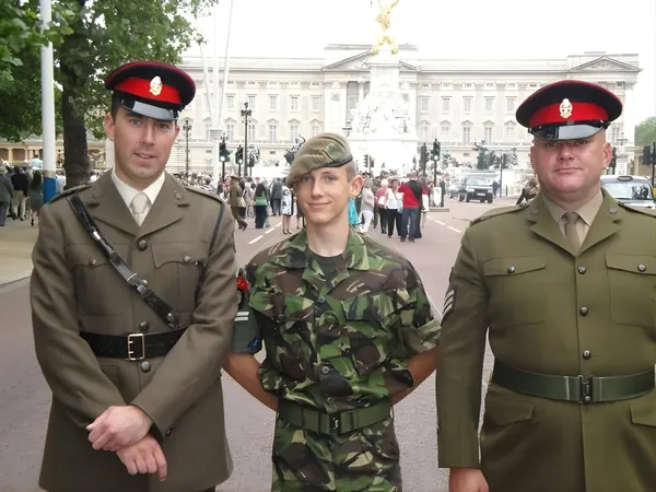 Liam on the Mall during the Cadet 150 celebrations.